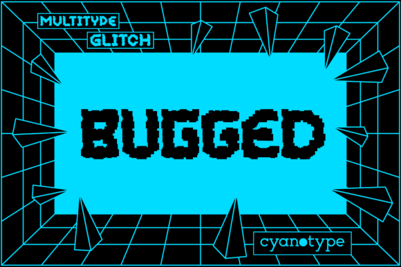 MultiType Glitch Bugged: A Pixel Font with Edge