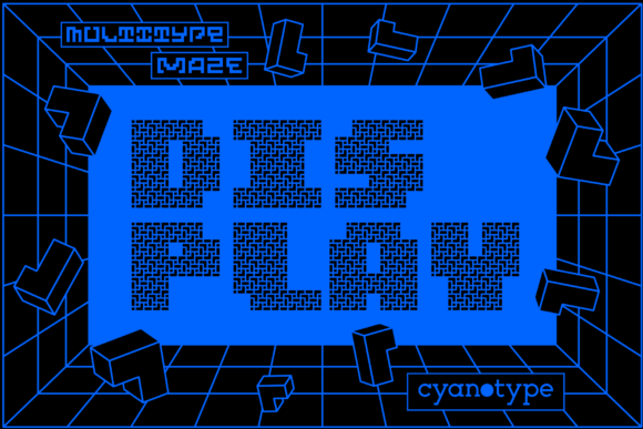 MultiType Maze Display: The Unusual Pixel Font for Edgy Designs