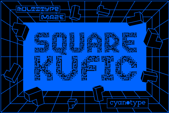 MultiType Maze Square Kufic: A Modern Twist on Digital Typography