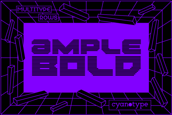 MultiType Rows Ample Bold: The Pixelated Font for Modern Edge