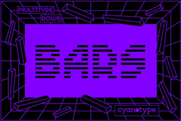 MultiType Rows Bars: A Retro Pixel Font for Modern Designs