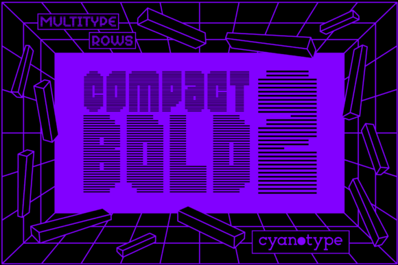MultiType Rows Compact Bold 2: The Pixel Font with a Modern Edge