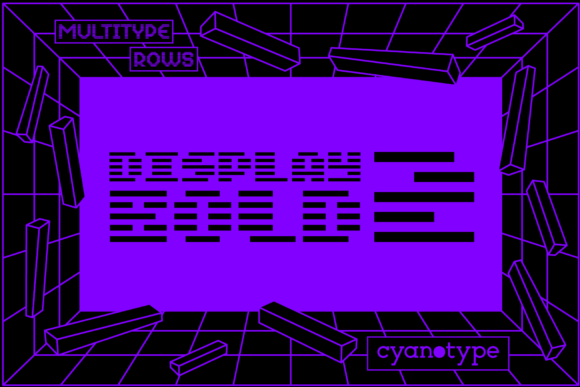 MultiType Rows Display Bold 2: A Modern Pixel Font