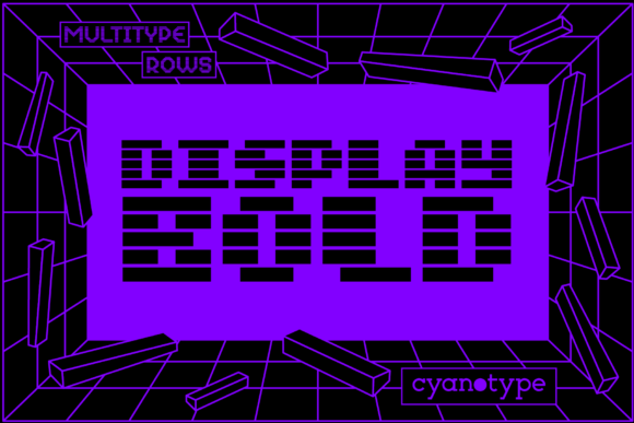 MultiType Rows Display Bold: Add Pixelated Edge to Your Designs