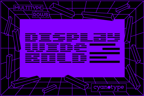 MultiType Rows Display Wide Bold 2: A Bold, Pixelated Statement