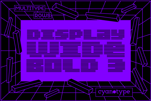 MultiType Rows Display Wide Bold 3: Unleash Pixelated Edge