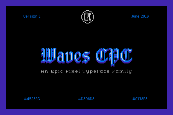 Waves CPC: The Pixel Display Font for Impactful Design